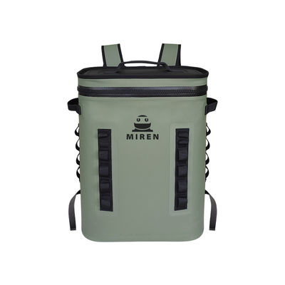 Mochila refrigeradora a prueba de fugas Hypalon verde 25L para acampar Picnic