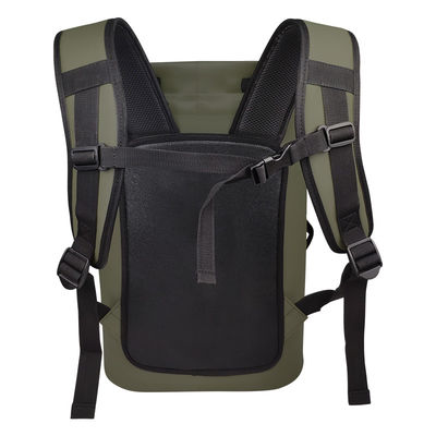 OEM reutilizable resistente al agua de la mochila suave del refrigerador del verde militar