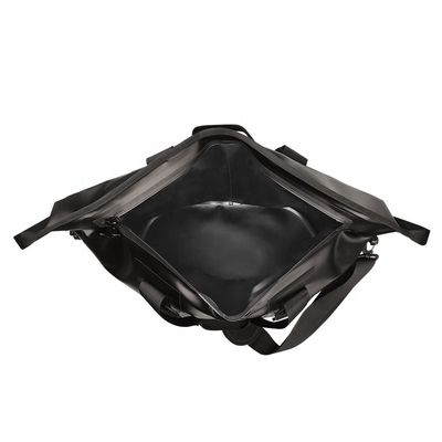 Bolso negro del refrigerador del almuerzo del OEM, refrigerador aislado echado a un lado suave para acampar al aire libre