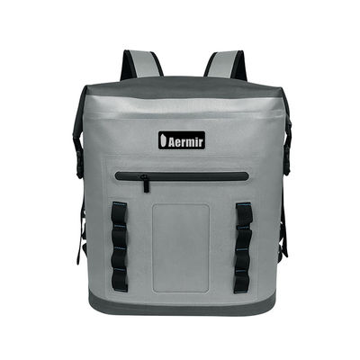 Bolsa fresca no tejida Mochila de color gris claro para picnic al aire libre
