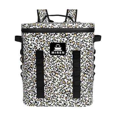 Bolso impermeable del refrigerador de la comida campestre de TPU, mochila más fresca aislada camuflaje del leopardo 20L