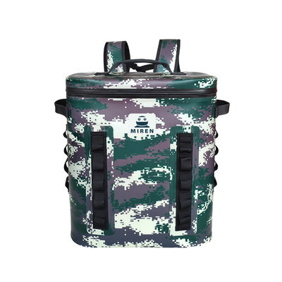 Bolso suave multifuncional del refrigerador de la comida campestre, refrigerador aislado Camo de la mochila para pescar