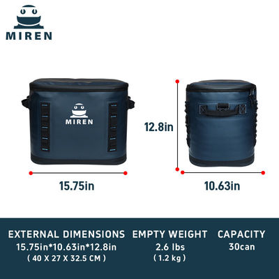 La cremallera está cosida 30 bolsas de refrigerador de lata 20L bolsas de refrigerador suave de gran capacidad para picnics y viajes a la playa