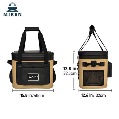Bolsa de refrigerador personalizable de 20L en TPU de caqui aislada y a prueba de fugas Contiene hasta 30 latas de cerveza o bebidas