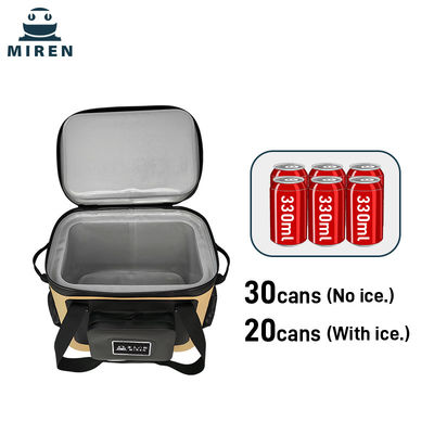 Bolsa de refrigerador personalizable de 20L en TPU de caqui aislada y a prueba de fugas Contiene hasta 30 latas de cerveza o bebidas