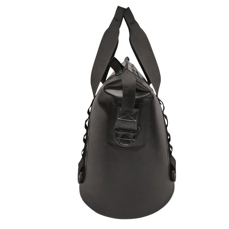 Bolso negro del refrigerador del almuerzo del OEM, refrigerador aislado echado a un lado suave para acampar al aire libre