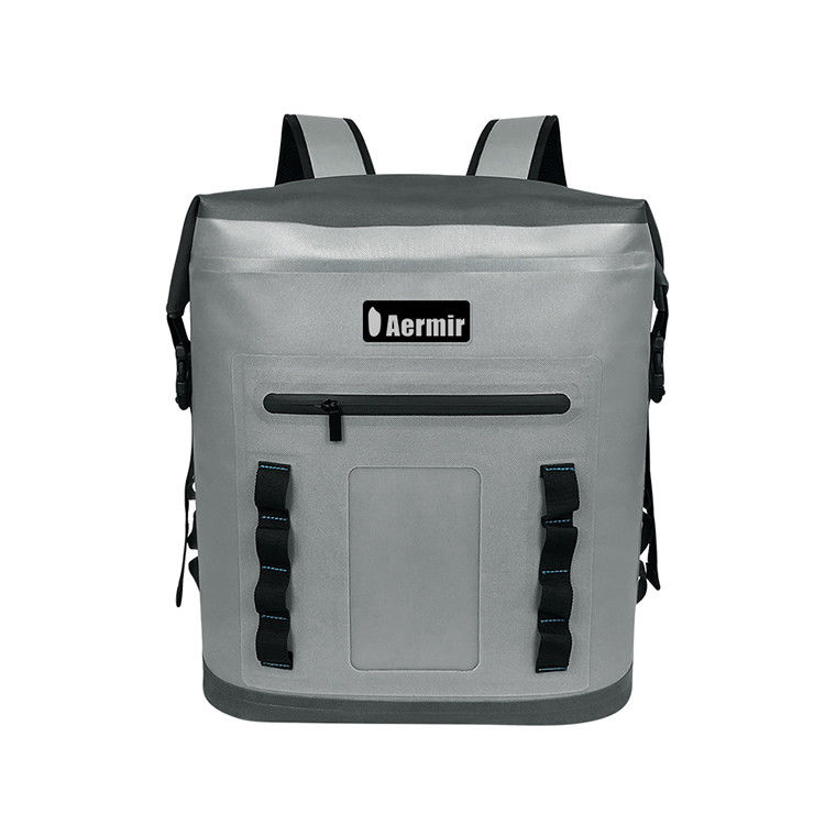 Bolsa fresca no tejida Mochila de color gris claro para picnic al aire libre