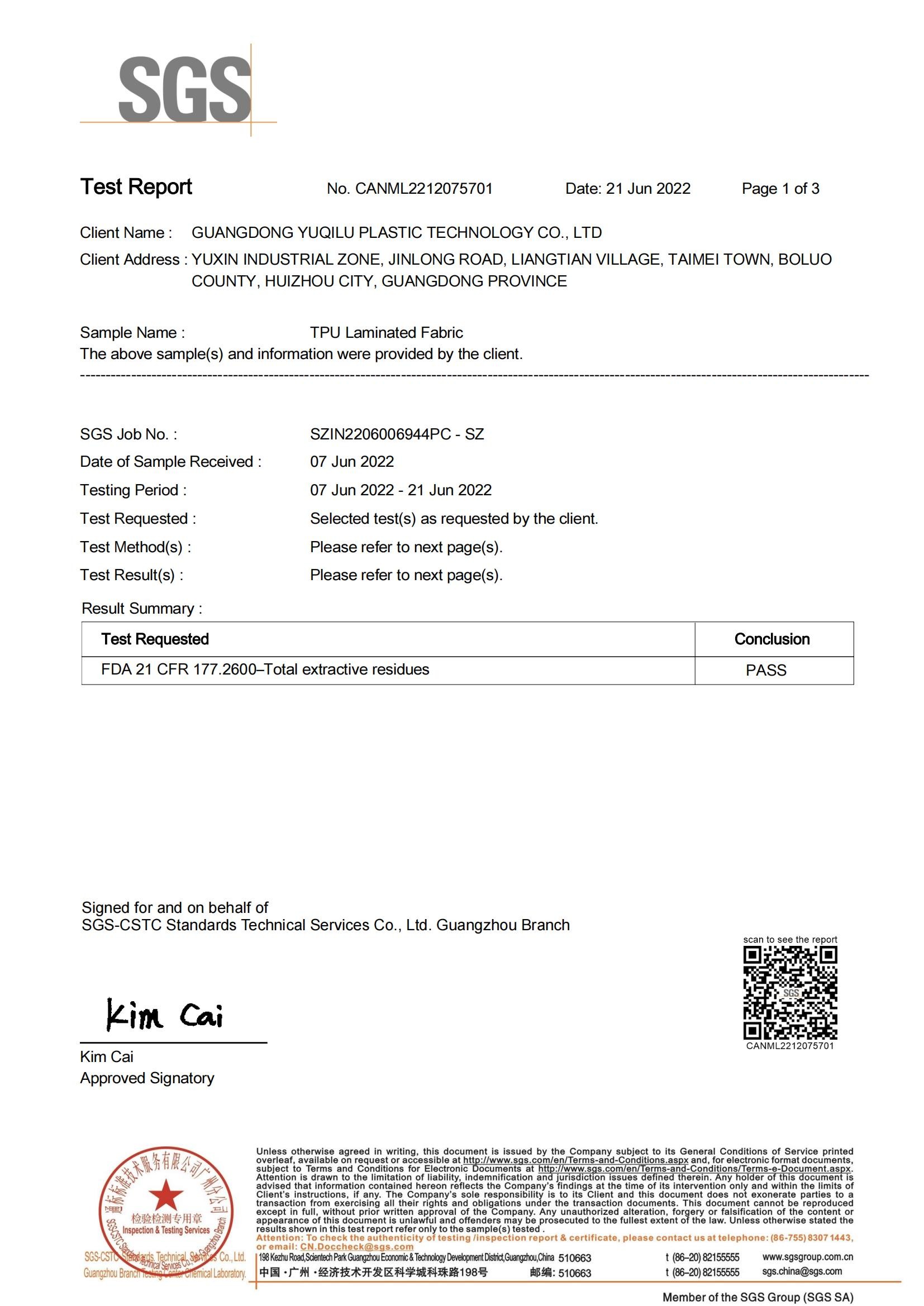 China Dongguan Miren outdoor products Co., Ltd Certificaciones